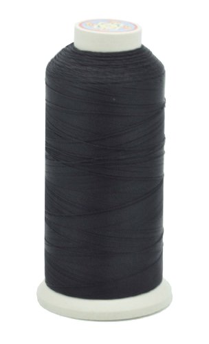 Mandala Crafts Tex 70 Bonded Nylon Thread for Sewing – 1500 YDs T70 Heavy Duty Black Nylon Thread Size 69 210 D Upholstery Thread for Leather Jeans Weaving