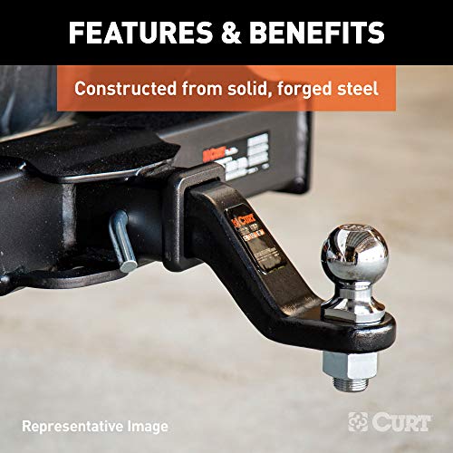 CURT 45458 Commercial Duty Forged Trailer Hitch Ball Mount, Fits 2-1/2-Inch Receiver, 20,000 lbs, 1-1/4-Inch Hole, 4-Inch Drop, 2-1/2-In Rise | The Storepaperoomates Retail Market - Fast Affordable Shopping
