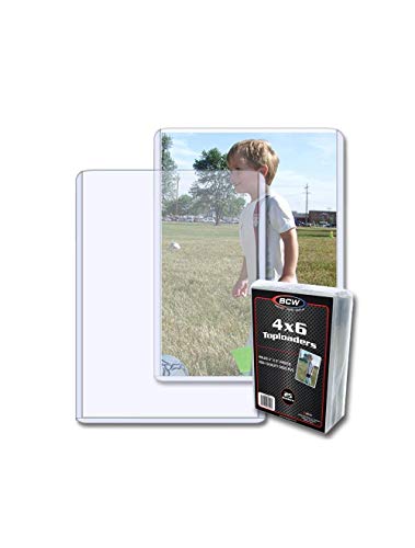 BCW (25) 4×6 Post Card & Photo Topload Holders – Rigid Plastic Sleeves Brand