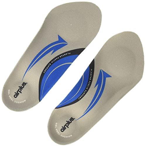Airplus Plantar Fasciitis Orthotic Shoe Insole for Extra Cushioning and Pain Relief, Women’s, Size 5-11