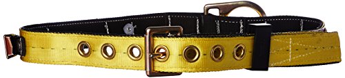 MSA 415335 Miner’s Nylon and 1-3/4″ Polyester Web Body Belt with Tongue Buckle, Fixed D-Ring and Straps, Large