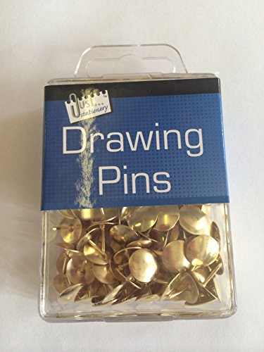 Just Stationery Gold Drawing Pin (Pack of 120)