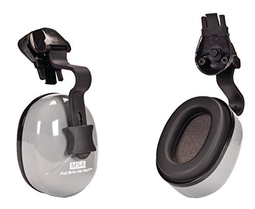 MSA 10129327 Sound Control Classic Helmet Mounted Hearing Protection, dBa 25 – SH, Fits Slotted Full-Brim Hard Hats, Cushioned Ear Pads, Earmuffs Adjustable for Custom Fit.