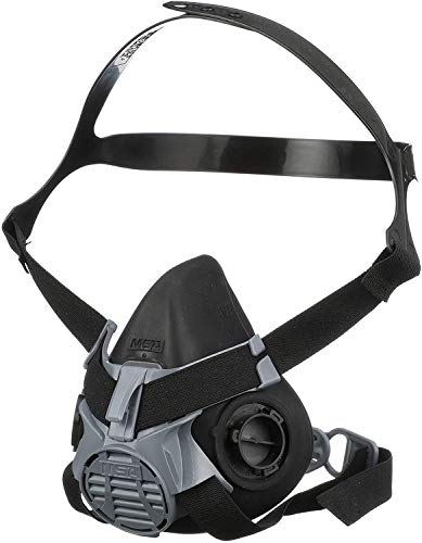 MSA 10102184 Advantage 420 Series Half-Mask Respirator – Size: Large, Single Neckstrap, Twin-Port Reusable Gas Mask, MSA Advantage Cartridge Compatible