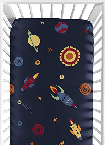 Fitted Crib Sheet for Space Galaxy Baby/Toddler Bedding Set Collection – Galactic Print