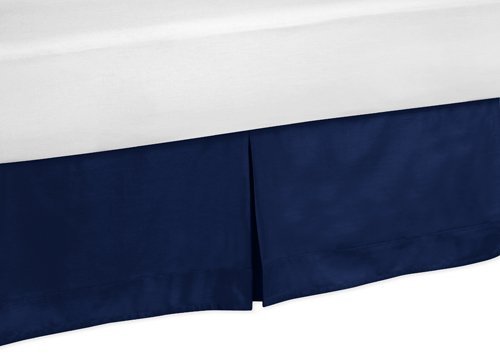 Navy Queen Bed Skirt for Blue Lime Green Stripe Collection Kids Teen Bedding Sets