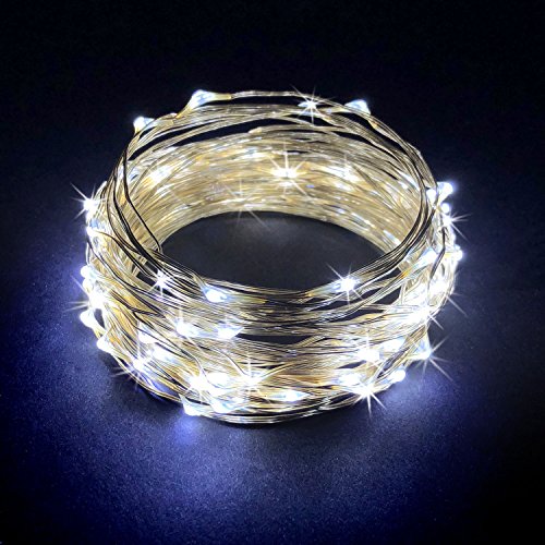 RTGS 100 LEDs String Lights Plug-in on 32 Feet Long Silver Color Wire, Indoor Outdoor Use (Cold White Color 100 LEDs 32 FEET) | The Storepaperoomates Retail Market - Fast Affordable Shopping