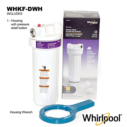 Whirlpool Whole Home Water Filtration System | WHKF-DWH, Stainless Steel Inlets | Standard Capacity Reduces Sediment, Sand, Soil, Silt, & Rust | Filter Not Included | The Storepaperoomates Retail Market - Fast Affordable Shopping