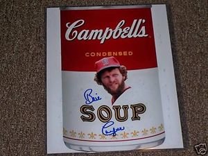 Red Sox Bill Campbell Autograph 8×10 Campbell Soup Pose