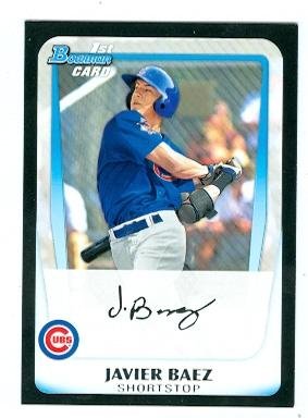 Javier Baez baseball card (Chicago Cubs) 2011 Topps Bowman #BDPP6 Rookie Card