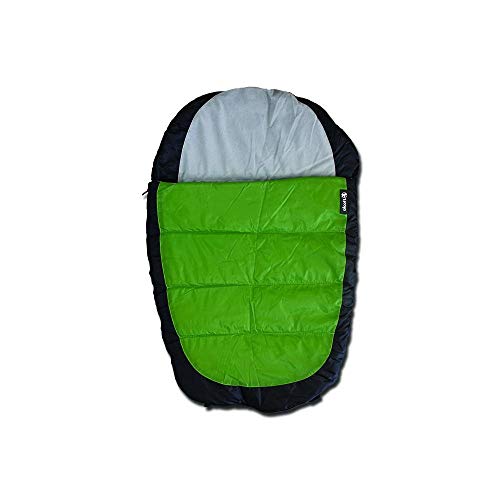 Alcott Adventure Sleeping Bag for Dogs, Small, Green/Grey