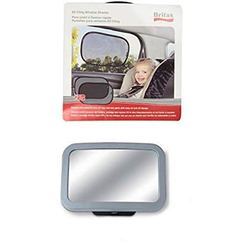Britax EZ-Cling Sun Shades and Back Seat Mirror Bundle