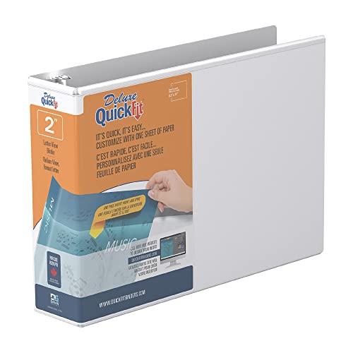 QuickFit Heavy-Duty Landscape 3-Ring Binder, Round Ring, 8 1/2 Inches by 11 Inches, 2 Inch, White