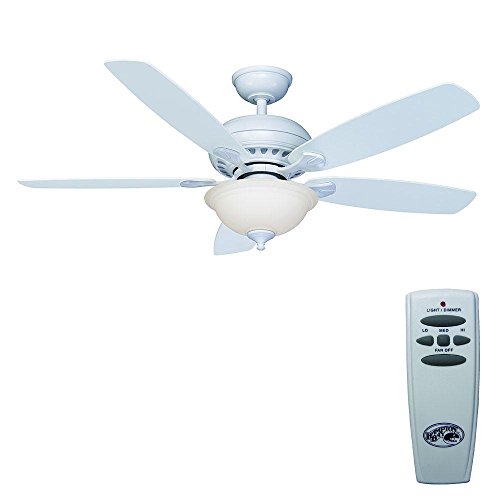 Hampton Bay Southwind 52″ Reversible blades Maple/White – White w/Remote control – Dimmable