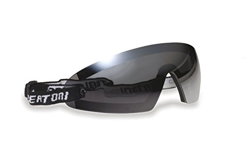 Bertoni Sports Glasses with Optical Adaptor for Motorcycle MTB Ski Skydiving Cycling Softair Extreme Sports – Windproof AF79 Italy – Smoke Lens