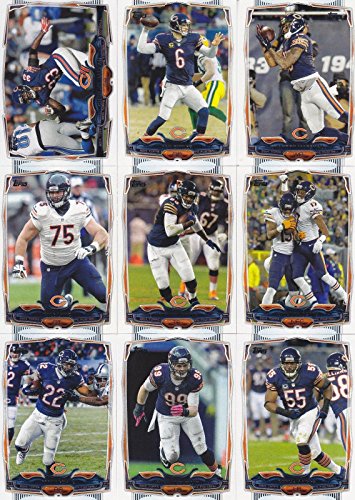 Chicago Bears 2014 Topps Football Complete Regular Issue 15 Card Team Set Including with Jay Cutler and Peanut Tillman Plus