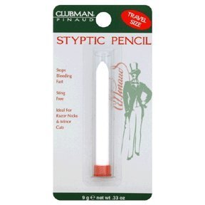 Pinaud Clubman styptic pencil for nick relief – 0.33 oz, (Pack of 4)