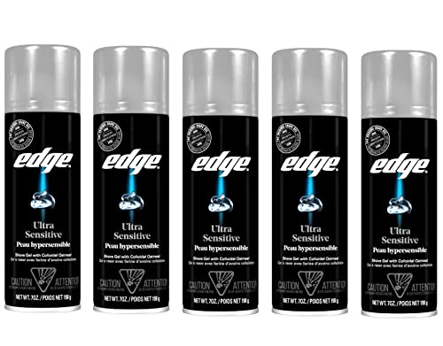Edge Shave Gel, Fragrance Free, Ultra Sensitive 7 oz Pack of 5