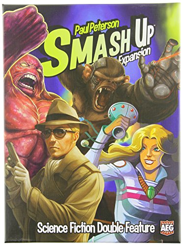 Smash Up Science Fiction Double Feature Expansion -AEG, Board Game, Card Game, Time Travelers, Shapeshifters, Spies, Cyborg Apes, 2 to 4 Players, 30 to 45 Minute Play Time, for Ages 10 and Up
