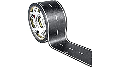 InRoad Toys PlayTape Road Tape for Toy Cars – Sticks to Flat Surfaces; No Residue; 60 ft. x 2 in. Black Road