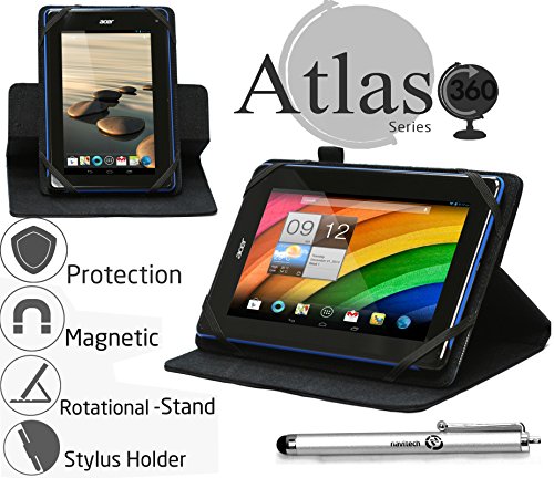 Navitech 7″ Black Case/Cover with 360 Rotational Stand & Stylus Pen Compatible with The Kindle Fire HD 7″, HD Display, Wi-Fi, 8 GB/Kindle Fire HD 7″, HD Display, Wi-Fi, 16 GB