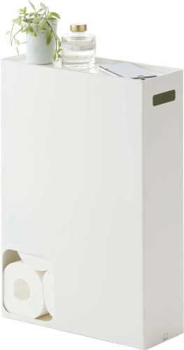 YAMAZAKI home 2294 Toilet Paper Stocker-Bathroom Storage Organizer Dispenser, One Size, White