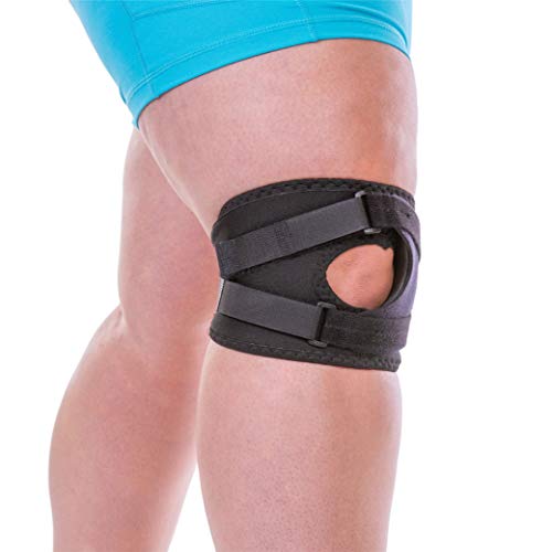 BraceAbility Patella Tracking Short Knee Brace – Running, Exercise, Athletic Support Sleeve Stabilizer for Post Kneecap Dislocation, Tendonitis, Ligament, Patellofemoral Pain, MCL/LCL Injuries (4XL)