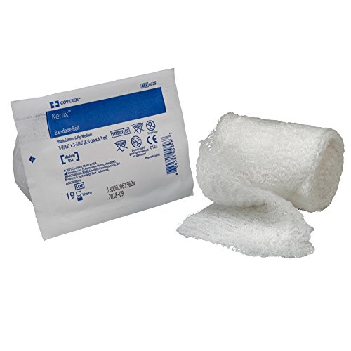 COVIDIEN 6725 Kerlix Gauze Bandage Roll, Sterile in Soft Pouch, 3.4″ x 3.6 yd, 6-ply