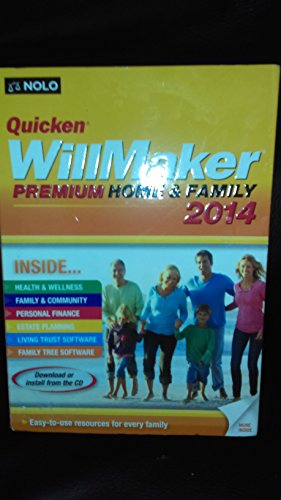 Quicken WillMaker Premium 2014 Home & Family – with Living Trust Maker software