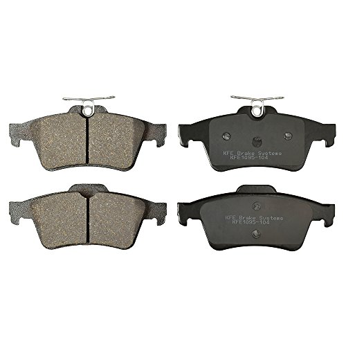 KFE KFE1095-104 Ultra Quiet Advanced Premium Ceramic Brake Pad REAR Set Compatible With: Ford Escape, C-Max, Transit Connect; Mazda 3, 5