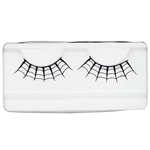 EMILYSTORES Spider Web Crown Halloween Costume Fancy Fashion Party Look Black Paper Lashes False Eyelashes 1 Pairs