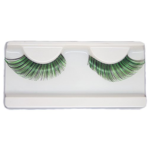 EMILYSTORES Green Fortune Teller Costume Halloween Eye Lashes For Party Looking1 Pairs
