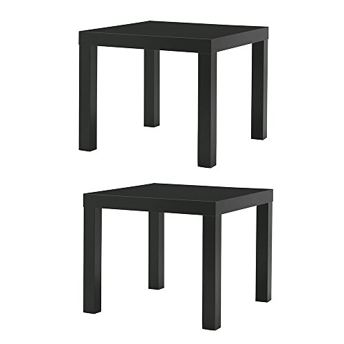 Ikea Table End Side Black (2 Pack) Lack