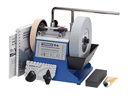 Tormek T-4 – Compact Water Cooled Sharpening System for Edge Tools – US Version – English Handbook