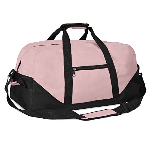 21″ Large Duffle Bag with Adjustable Strap (Pink)