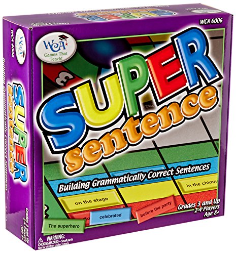 Learning Advantage 6006 Super Sentence Game, Grade: 2 to 4, 9″ Height, 2.5″ Width, 8.5″ Length