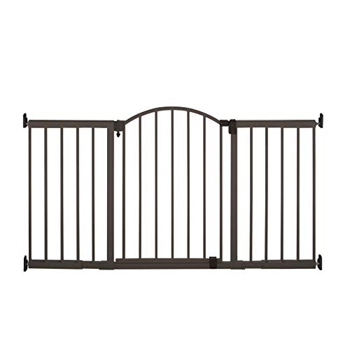 Summer Metal Expansion Ultra Wide Extra Tall Walk-Thru Baby Gate, Bronze Finish – 36” Tall, Fits Openings of 44” to 71” Wide, Baby and Pet Gate for Extra Wide Doorways