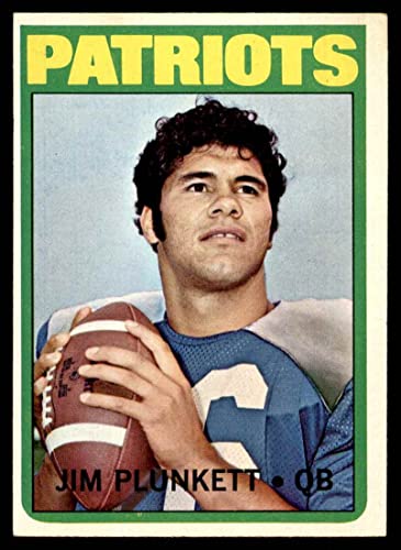 1972 Topps # 65 Jim Plunkett New England Patriots (Football Card) EX Patriots Stanford