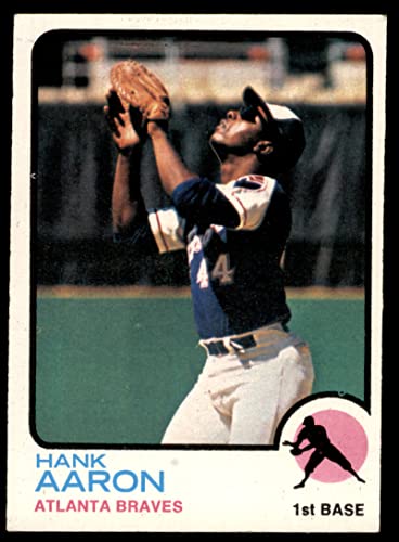 1973 Topps # 100 Hank Aaron Atlanta Braves (Baseball Card) EX Braves