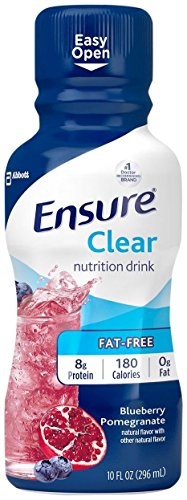 Ensure Clear Nutrition Drink Bottles – Blueberry Pomegranate – 10 oz – 4 pk