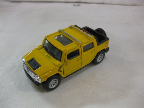 KiNSMART 2005 H2 Hummer SUT Yellow 5″ 1:40 Scale w/Pull Back Action