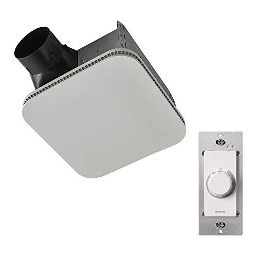 Broan-NuTone AER110KA Roomside Infinitely Adjustable Speed Control Switch Bath Fan, Medium, White