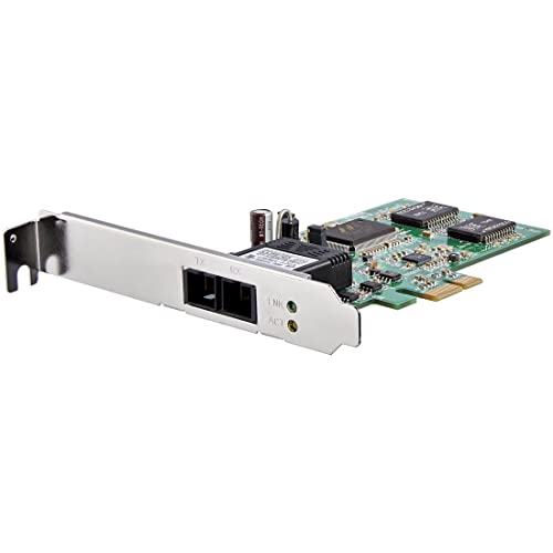 StarTech.com PCI Express (PCIe) Gigabit Ethernet Multimode SC Fiber Network Card Adapter NIC – 550m – PCIe GbE Fiber Optic Network Card (PEX1000MMSC2)