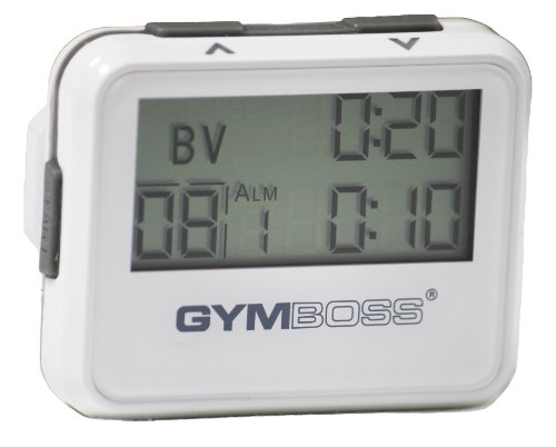 Gymboss Interval Timer and Stopwatch – White/Gray Gloss