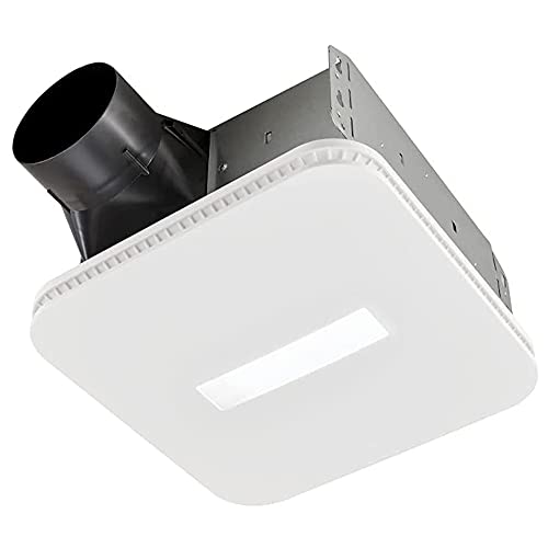 Broan-NuTone AER80CCTK CleanCover Bath Fan, 80 CFM, 0.7 Sone, with Selectable CCT LED Light, Energy Star
