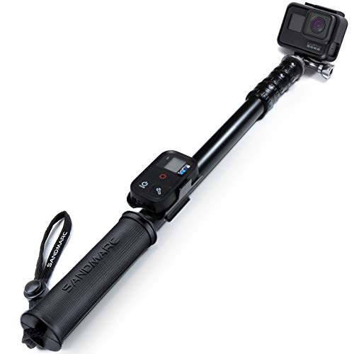 SANDMARC Pole – Metal Edition: 15-50″ Waterproof Extension Stick (Pole) for GoPro Hero 11, 10, 9, 8, 7, 6, 5, Session, 4, 3+, 3, 2, & HD- with Remote Clip