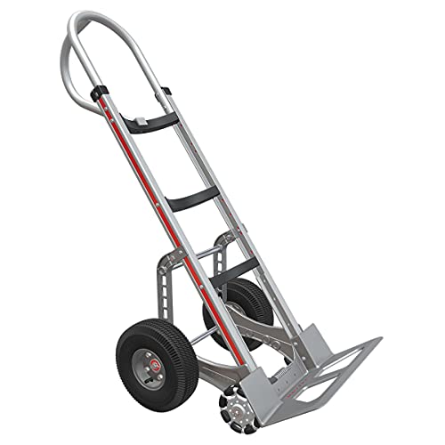 Magliner HRK55AUA42 Self-Stabilizing Hand Truck, Vertical Loop Handle, 4-Ply Pneumatic Wheels, Curved Back Frame, 500 lb Capacity