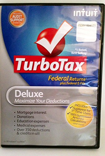 Intuit Turbo Tax Deluxe Federal + E-File 2012 (Old Version)