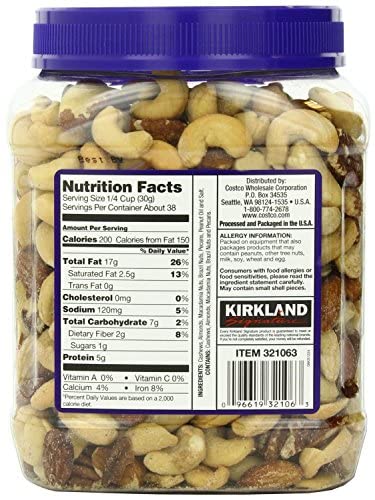 Kirkland Signature Mixed Nuts, Fancy, 40 Ounce (Pack of 2)