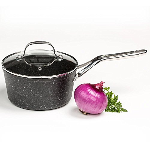 Starfrit 2 qt. Saucepan with Glass Lid,Black